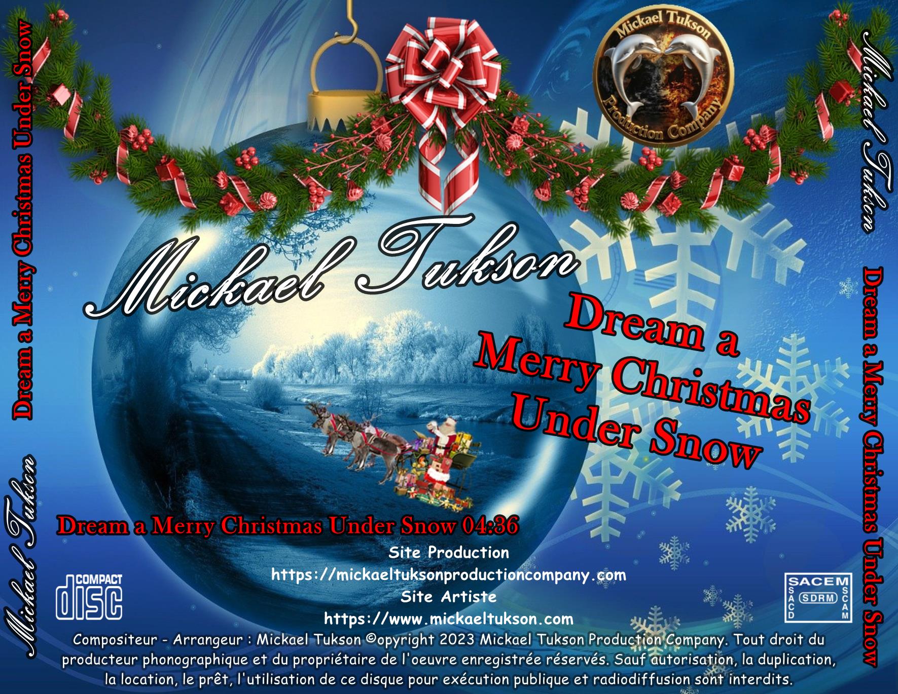 Pochette arrière — Dream a Merry Christmas Under Snow
